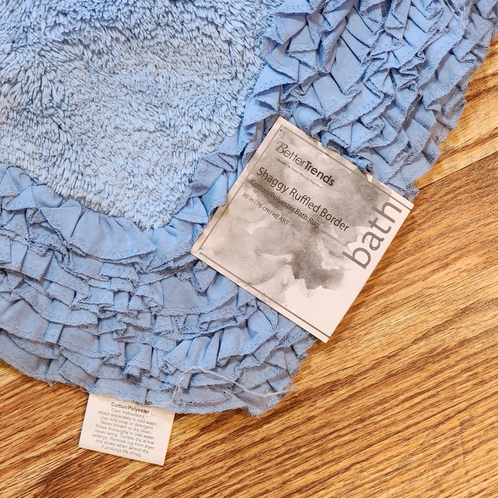 NWT Better Trends Blue Bath Rug 30